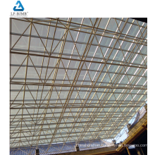 Large Span Steel Structure Skylight Design Truss Carport Glass Roof